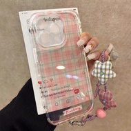 realme 11 5g casing casing realme c15 Kowitz Checked ins Pink Transparent Suitable for realme realme