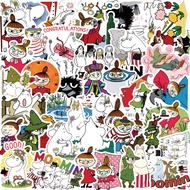 50Pcs Cartoon Animation MoominValley Stickers DIY Guitar Notebook Luggage Phone Tablet Stickers