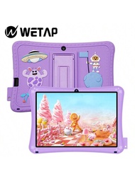 Wetap兒童平板電腦android 11 2+32 Gb幼兒平板電腦1024x600 Ips觸控屏幕平板電腦,附帶兒童防護套(紫色)