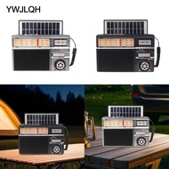 [YWJLQH] Portable Vintage Radio Solar Charging AM SW Radio Professional DSP Chip with