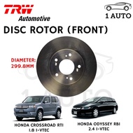 TRW FRONT BRAKE DISC ROTOR for HONDA ODYSSEY RB1 2.4 i-VTEC CROSSROAD RT1 1.8 i-VTEC DIAMETER: 299.8