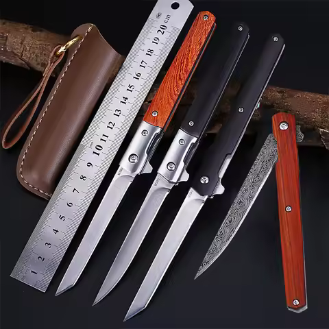 M390 Steel Fold Knife CS Go Portable Pocket Solid Wood Folding Knife Camping Hunting Knife Slicing F