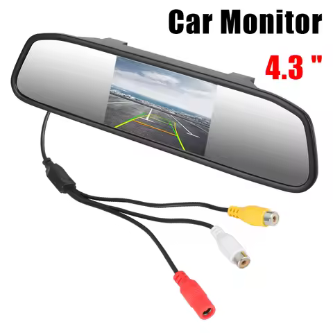 Universal Car Rearview Mirror Display 4.3 Inch Rearview HD Video Auto Parking Monitor TFT LCD Color