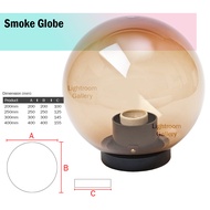 Outdoor Globe Light Gate Light For Pole Outdoor Pillar /Prismatic Smoke Globe / Clear Globe