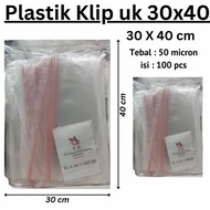Plastic Clip Size 30x40 cm - Plastic Zipper lock - Clip.Red 30x40
