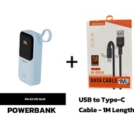 【3C CCC Certified】Pineng PN-831PD 10000mAh Powerbank Fast Charging 22.5W Built-in Cable Compact Size