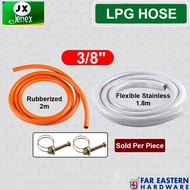 JENEX LPG Hose Fittings Connector w/ Clamps 1.8m | 2m