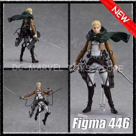 In Stock Figma 446 Max Factory Attack On Titan Commander Erwin Erwin Smith Anime Action Figures Anim