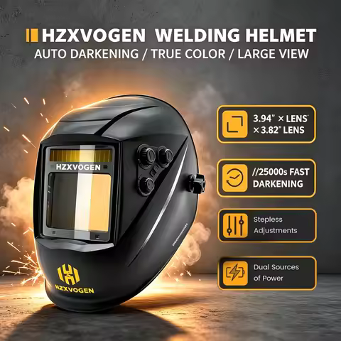 HZXVOGEN HV008 Auto Darkening Welding Helmet Adjust Welder Mask for MIG TIG ARC Plasma Cutting Large