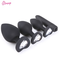 Silicone Anal Butt Plug Jewelry Crystal Booty Beads Anus Dilator Ass Stimulator Trainer Prostate Massager Erotic Toys