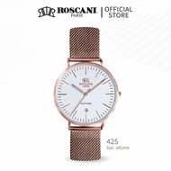 Roscani Hugh 425 Rose Gold Mesh Men Watch - Sapphire Crystal + Minimalist Design | Water Resistant Watch | Man Watch
