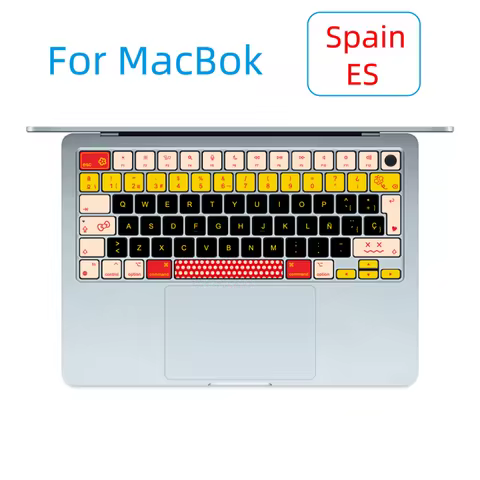 Suitable for (Spanish) Apple MacBook Notebook Keyboard Sticker Button Sticker Cartoon Contrasting Co