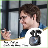 Translation Earbuds Noise Cancellation Device LCD Touchscreen AI Translation Earbuds Real Time Headp