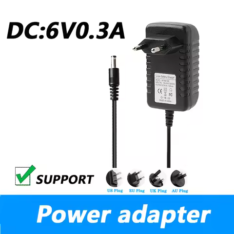 DC 6V 300MA Keyboard Telephone Electronic Balance scale Power adapter 6V Carging line Transformer Pl