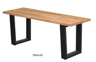 Solid Wood With Metal Leg Bench Chair