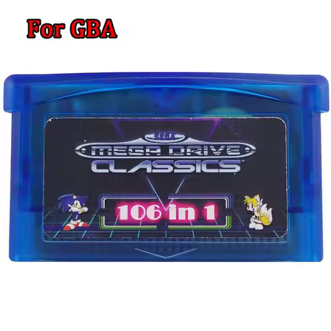106 in 1 Game Console Cartridge Card Player Box Drive with Protective Case for Sega Master System fo