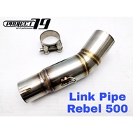 Project79 Honda REBEL 500 2017 Exhaust Piping Slip On Muffler Project79 QPM06SV/BK/CB Stainless Stee