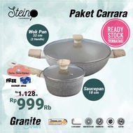 SteinCookWare Stein Paket Carrara (SaucePan 18 + WokPan 32)