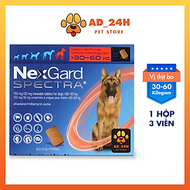 NEXGARD SPECTRA size XL cho chó từ 30.1-60 kg (8g/viên x 3 viên/hộp)
