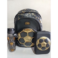 Smiggle Soccer gold new/backpack/lunchbag/Bottle