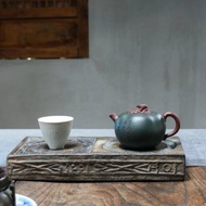 送禮紫砂壺茶壺柿柿如意 紫泥粉绿泥 160ml 钱币孔 刘素素 极