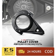 CLICK V2 / CLICK V3 / CLICK V4 PULLEY COVER WITH TRANSPARENT SCREEN MATTE BLACK /CARBON