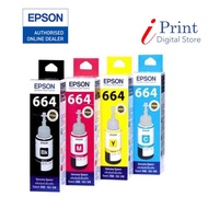 EPSON T664 INK BLACK/CYAN/MAGENTA/YELLOW 100% GENUINE