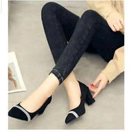 R25 shoes 5cm high work shoes, thick velvet work shoes