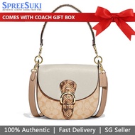 Coach Handbag In Gift Box Crossbody Bag Kleo Shoulder Bag 23 In Blocked Signature Canvas Light Khaki Chalk # CA166