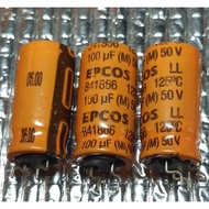 Epcos LL 125 C 100uf 50v (Leg Cut) capacitor