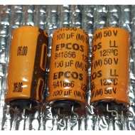 Epcos LL 125 C 100uf 50v (Cut Legs) capacitor