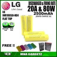 LG HE4 18650 Battery Charger Rechargeable Battery 2500mAh 20A HIGH Capacity High Discharge Original Lithium Ion Battery VAPE WITH FREE GIFT MNA GADGETZ