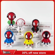 9Cm Avengers Spider-Man Action Figure Anime Characters Six Styles Doll Deadpool Q Version Collection