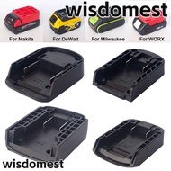 WISDOMEST Battery Connector, ABS Portable DIY Adapter, Universal Durable Holder Base for Makita/DeWalt/WORX/Milwaukee 18V Lithium Battery