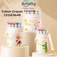 12/24/36/48pcs Silky crayon set for kids safety washable cute drawing painting water soluble crayons