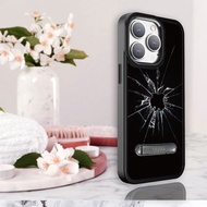 iPhone 15 14系列 軍規防摔鋁合金鏡頭框立架手機殼-蘋果彈孔