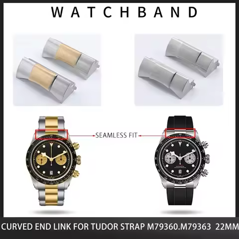 22mm Stainless Connection Watch Accessories Quality Curved End Link Replace For TUDOR Strap M79360.M