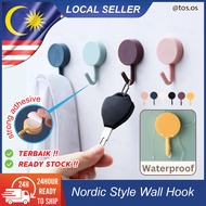 (1PC) Nordic Style Sticky Hook Multipurpose Wall Hooks for Hanging Decoration Strong Self Adhesive / Penyangkut Pintu