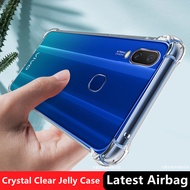 Compatible with Vivo Y11 2019 1906 Flexible Clear Jelly Case Reinforced Four-corner Anti-drop Silico