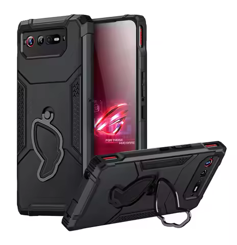 For Asus ROG Phone 7 / ROG 6 Pro E-Sports Case, Protective Cover with Dustproof Plug & Concealed Bra