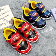 Disney Children's Shoes Cars Lightning Mcqueen Lighting Car Sports Jogging Bag MIT School Shoes Todd