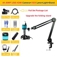 YIZHAN HDMI USB Industrial Electronic Digital Video Microscope Camera 48MP 1080P 60FPS 4K + LED ligh