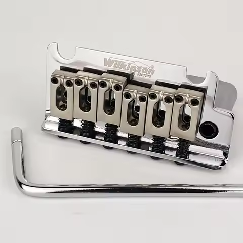 Wilkinson WOV06 Chrome Silver Licensed 2 Point Vintage Type Electric Guitar Tremolo Bridge for Strat