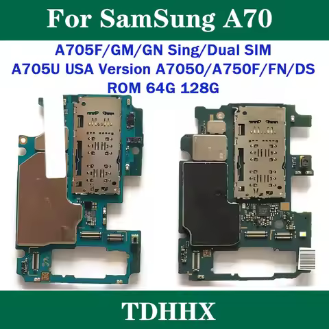 EU Version For Samsung Galaxy A70 A705F A705FN A705GN A705FN A7050 A705U 128GB Motherboard Good Work