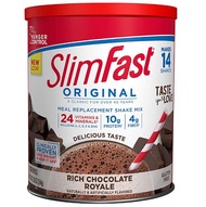 (Halal Friendly) SlimFast Original Rich Chocolate Royale Meal Replacement Shake Mix – Weight Loss Powder – 12.83oz. – 14 servings