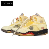 Nike DH8565-100 x Off-White Air Jordan 5 Retro Sail, Size 28 [Used]