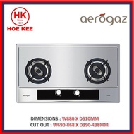 Aerogaz AZ-932SF 2-Burner Stainless Steel Hob
