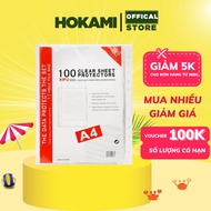 A4 size perforated shirt document bag - 1 bag of 100 durable transparent office files - HOKAMI STORE
