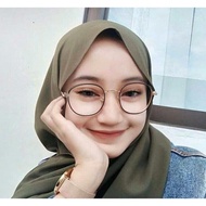 Optik Melawai Frame Kacamata Bulat Hitam Anti Radiasi Komputer