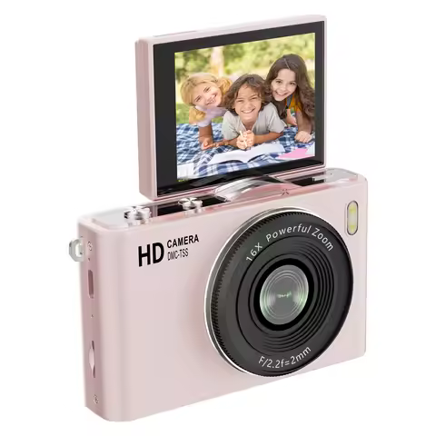 64MP Digital Camera with 2.4" 180° Screen 16X Zoom Autofocus Photography Camera Digital Camera for P
